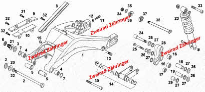 Hinterradschwinge Aprilia RS 125