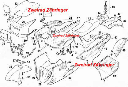 Aprilia Verkleidung AF 125 Bj. 1986-1987