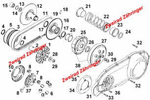 Variomatic / Kupplung Aprilia Leonardo