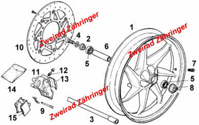 Ersatzteile Vorderrad AF1 125 Baujahre 1987-1992