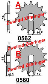 Kettenritzel Minarelli P4/P6 (Teilung 415)