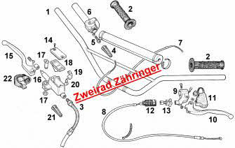 Lenkerteile aprilia RX + MX 125-250