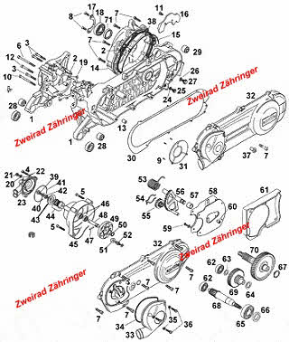 Ersatzteile Gehäuse Scooter Aprilia-Morini