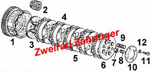 4-Feder Kupplung Minarelli