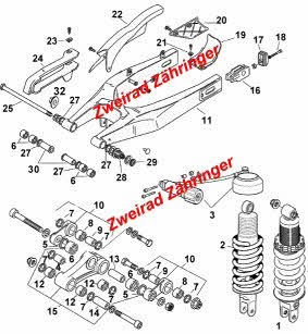 Ersatzteile Schwinge Aprilia Pegaso 650