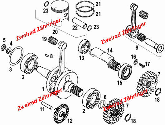 Ersatzteile Kurbelwelle Rotax 122