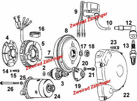 Ersatzteile Zündung Rotax 123