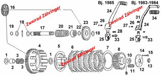 Ersatzteile Kupplung Rotax 125-250