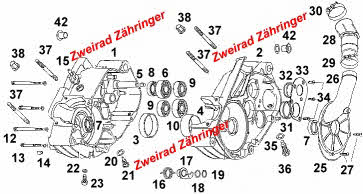 Ersatzteile Gehäuse Rotax 250 ccm