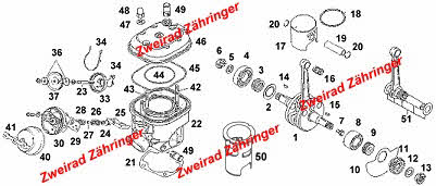 Ersatzteile Zylinder Rotax 244