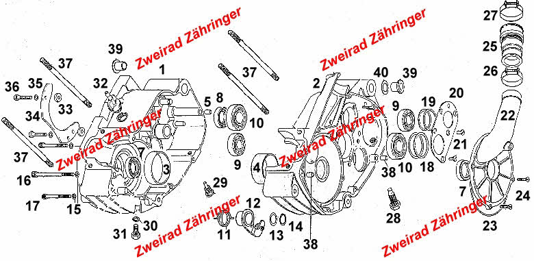 Gehäuse Trial 240-280 ccm