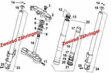 Ersatzteile Gabel Aprilia RS 125