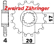 Kettenritzel 415 Minarelli AM 6