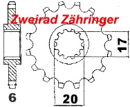 Kettenritzel 420 Minarelli AM 6