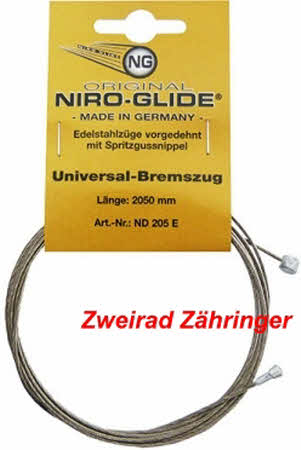 Brems-Innenzug Niro-Glide Doppelnippel 2050mm